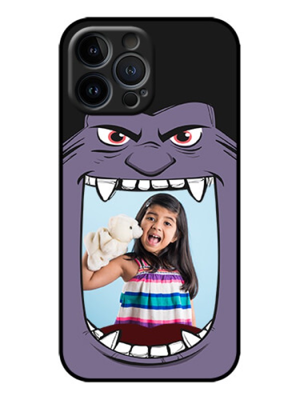 Custom iPhone 13 Pro Max Custom Metal Phone Case - Angry Monster Design