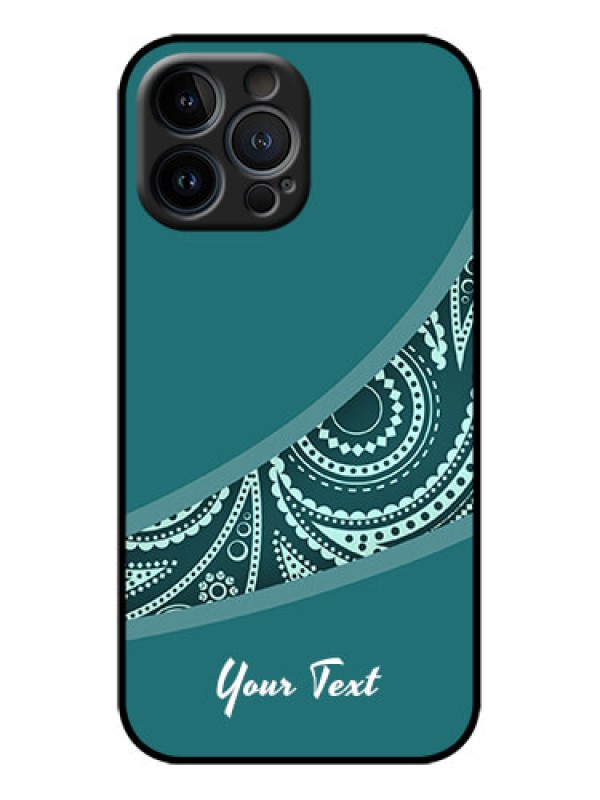 Custom iPhone 13 Pro Max Custom Metal Phone Case - Semi Visible Floral Design