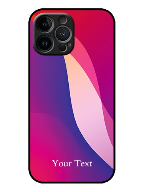 Custom iPhone 13 Pro Max Custom Metal Phone Case - Digital Abstract Overlap Design