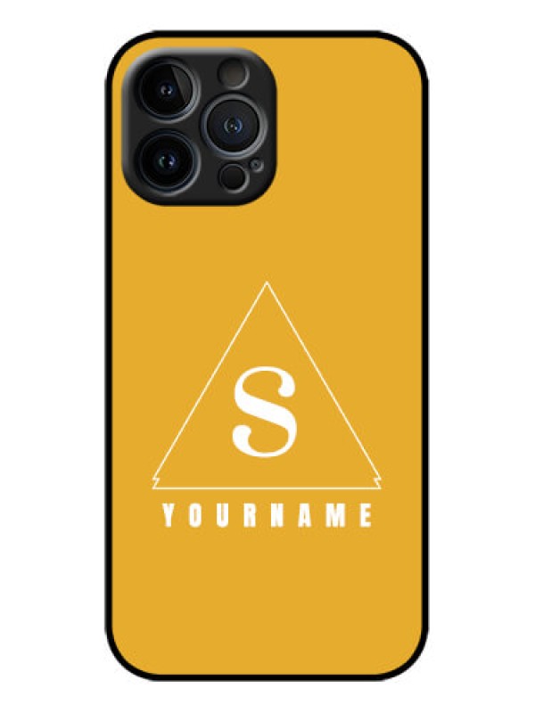 Custom iPhone 13 Pro Max Custom Metal Phone Case - Simple Triangle Design