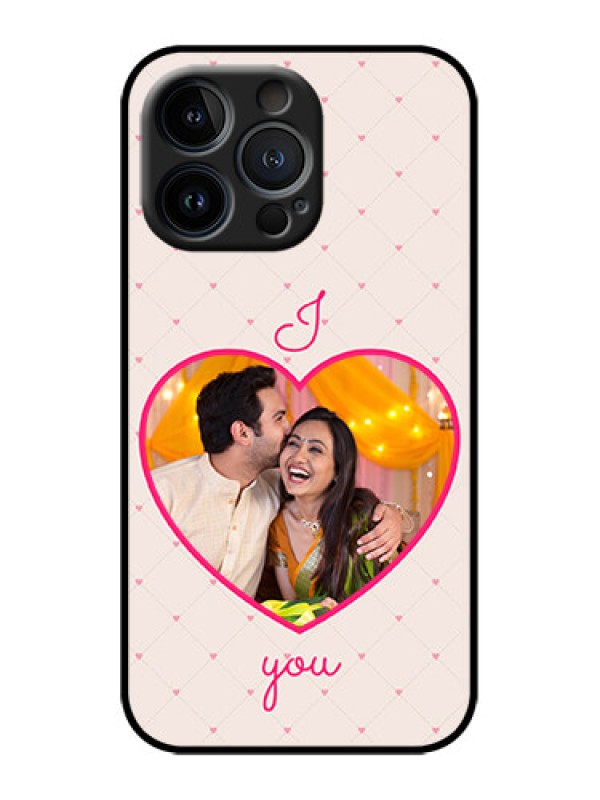Custom iPhone 13 Pro Custom Metal Phone Case - Heart Shape Design