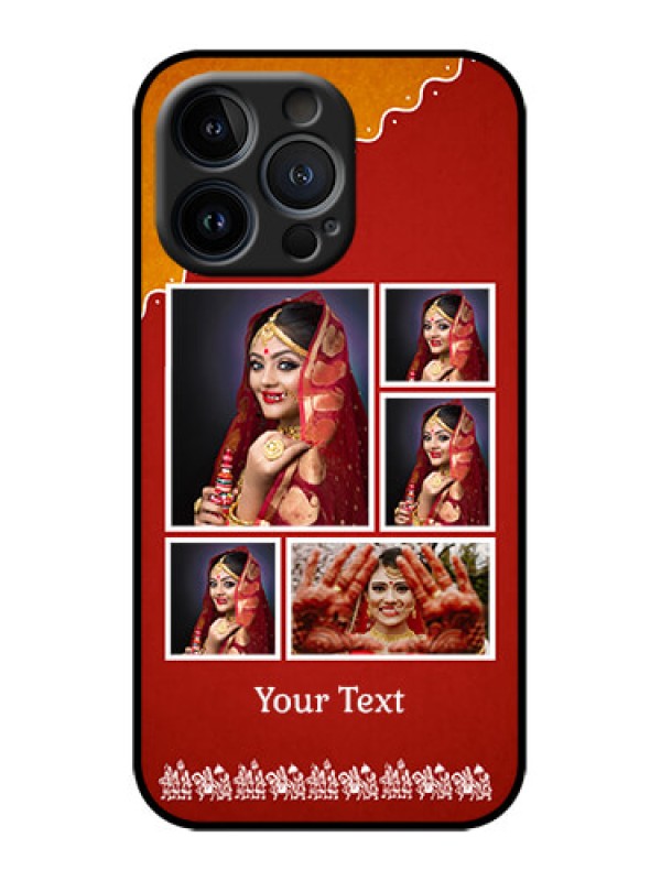 Custom iPhone 13 Pro Custom Metal Phone Case - Wedding Pic Upload Design
