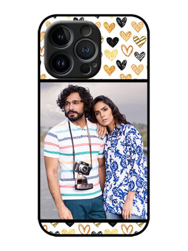 Custom iPhone 13 Pro Custom Metal Phone Case - Love Symbol Design