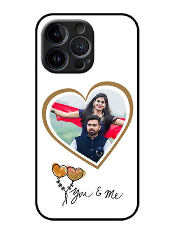 Custom iPhone 13 Pro Custom Metal Phone Case - You and Me Design