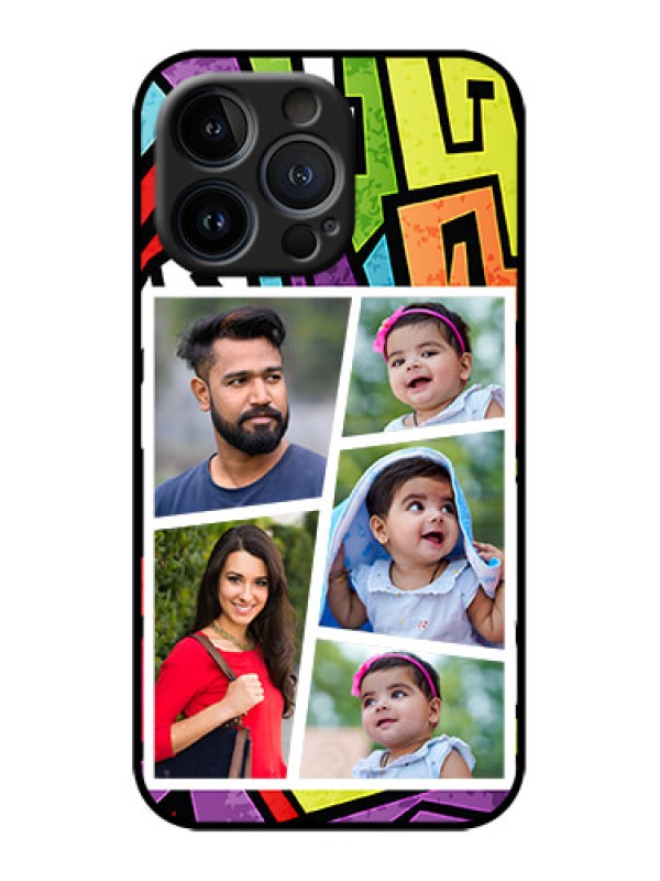 Custom iPhone 13 Pro Custom Metal Phone Case - Graffiti Pattern Design