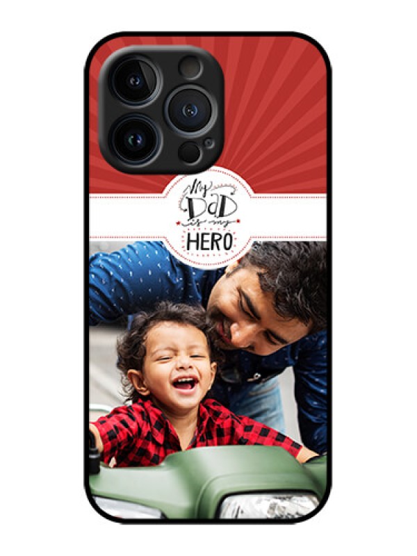 Custom iPhone 13 Pro Custom Metal Phone Case - My Dad Hero Design