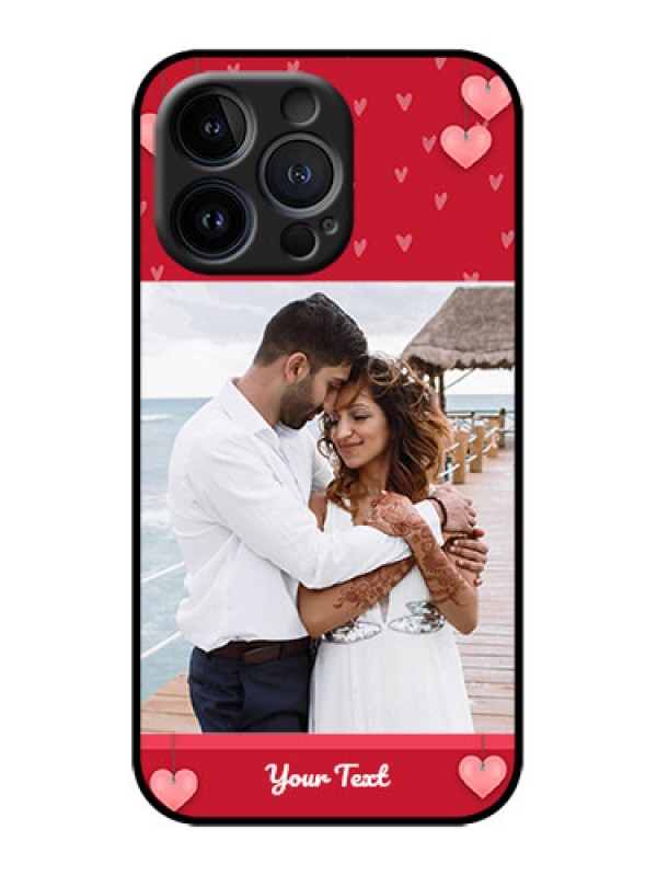 Custom iPhone 13 Pro Custom Metal Phone Case - Valentines Day Design