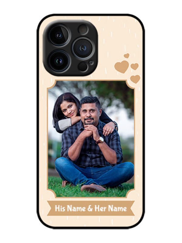 Custom iPhone 13 Pro Custom Metal Phone Case - With Confetti Love Design