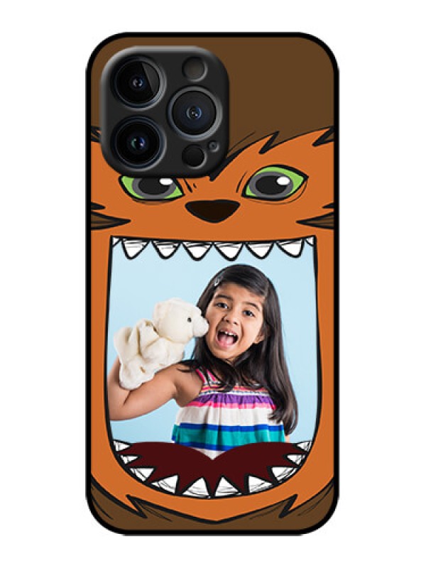Custom iPhone 13 Pro Custom Metal Phone Case - Owl Monster Back Case Design