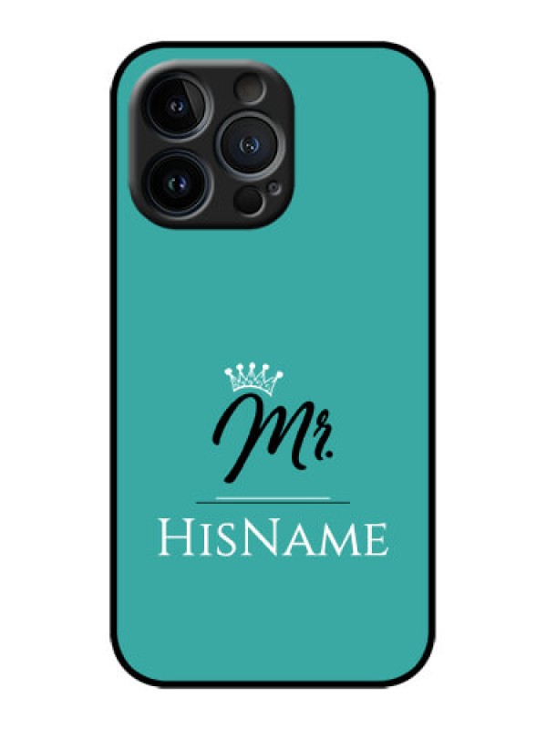 Custom iPhone 13 Pro Custom Metal Phone Case - Mr With Name Design