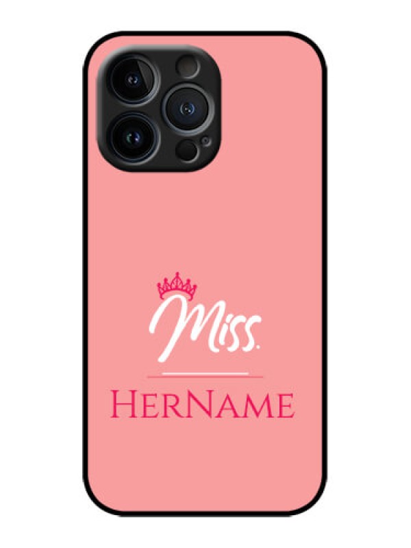 Custom iPhone 13 Pro Custom Metal Phone Case - Mrs With Name Design