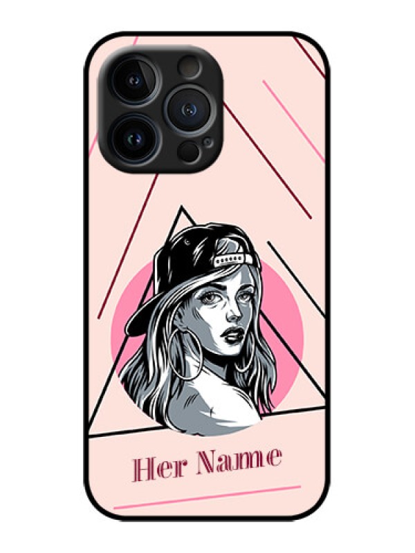 Custom iPhone 13 Pro Custom Metal Phone Case - Rockstar Girl Design