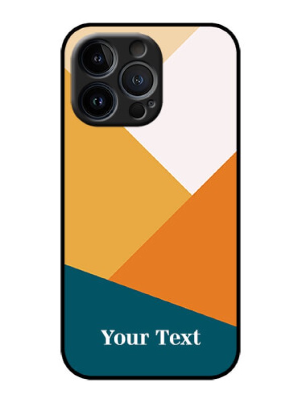 Custom iPhone 13 Pro Custom Metal Phone Case - Stacked Multi - Colour Design