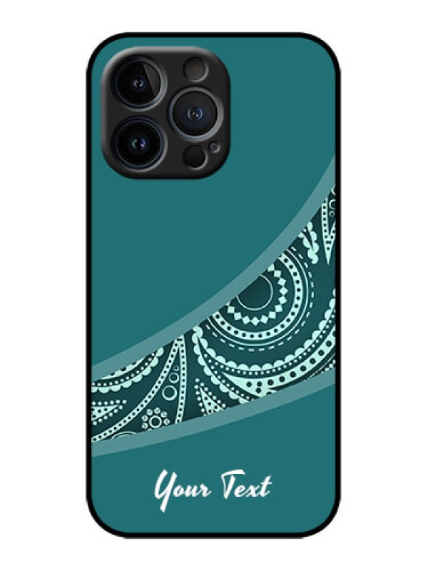 Custom iPhone 13 Pro Custom Metal Phone Case - Semi Visible Floral Design