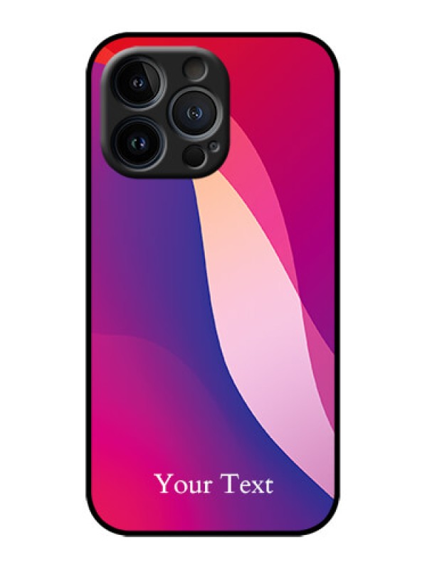Custom iPhone 13 Pro Custom Metal Phone Case - Digital Abstract Overlap Design