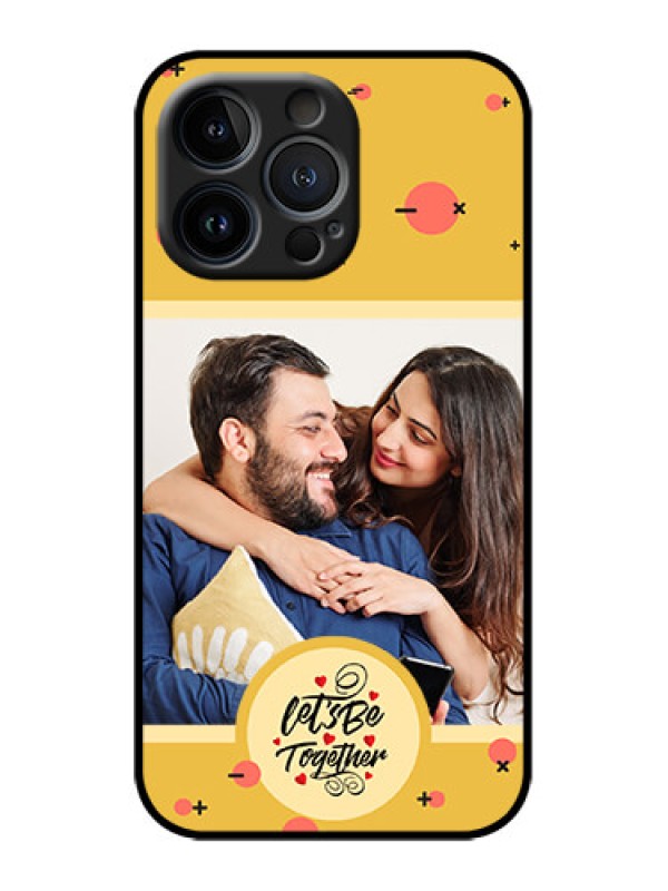 Custom iPhone 13 Pro Custom Metal Phone Case - Lets Be Together Design
