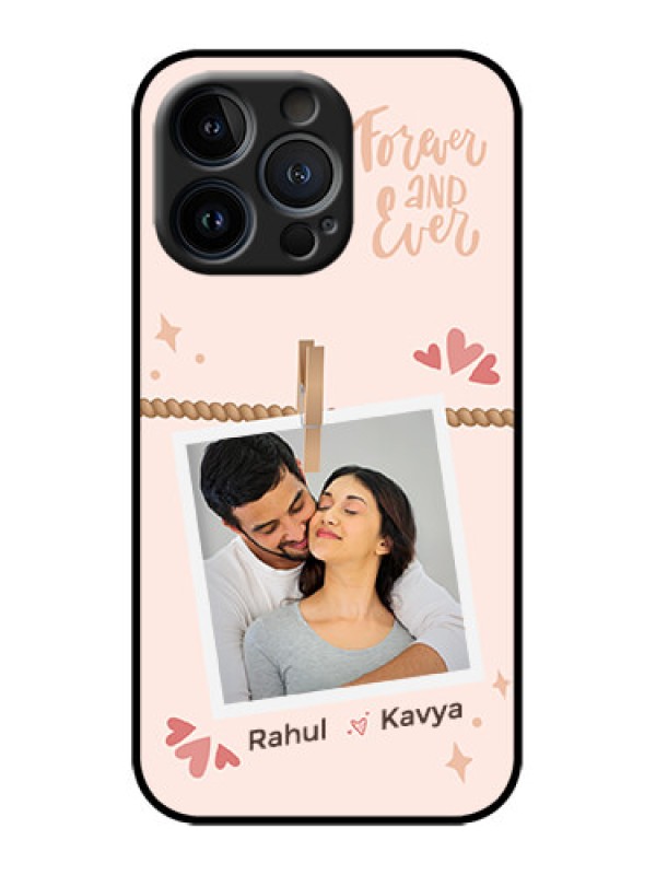 Custom iPhone 13 Pro Custom Metal Phone Case - Forever And Ever Love Design