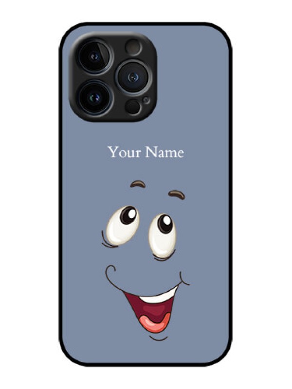Custom iPhone 13 Pro Custom Metal Phone Case - Laughing Cartoon Face Design
