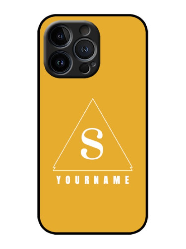 Custom iPhone 13 Pro Custom Metal Phone Case - Simple Triangle Design