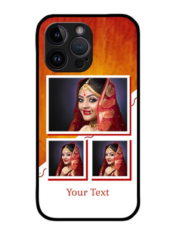 Custom iPhone 14 Pro Max Custom Metal Phone CaseWedding Memories Design