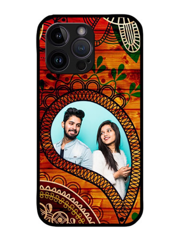 Custom iPhone 14 Pro Max Custom Metal Phone CaseAbstract Colorful Design