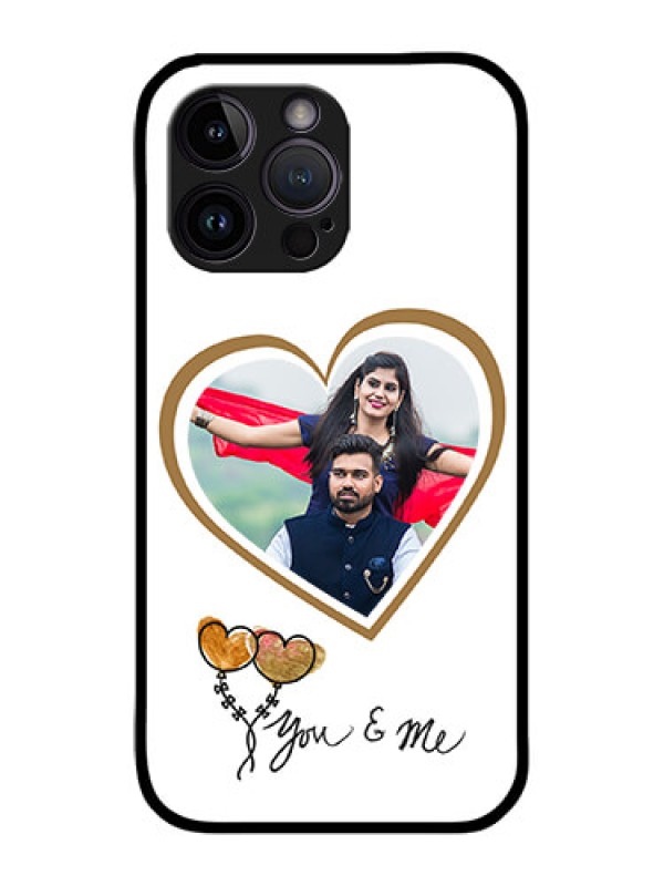 Custom iPhone 14 Pro Max Custom Metal Phone CaseYou and Me Design