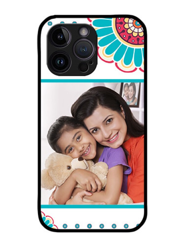 Custom iPhone 14 Pro Max Custom Metal Phone CaseFlower Design