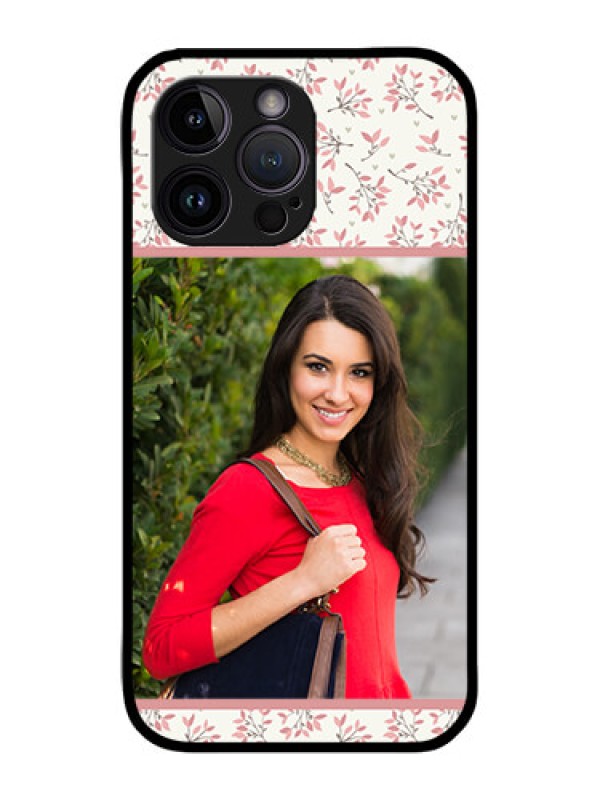 Custom iPhone 14 Pro Max Custom Metal Phone CaseStunning Floral Design