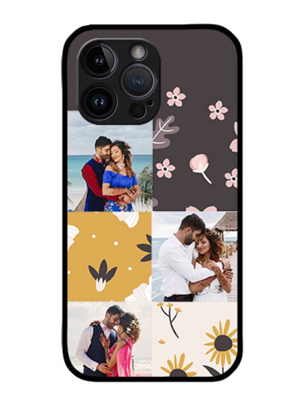Custom iPhone 14 Pro Max Custom Metal Phone Case3 Images With Floral Design