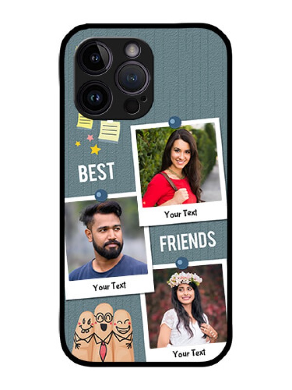 Custom iPhone 14 Pro Max Custom Metal Phone CaseSticky Frames And Friendship Design