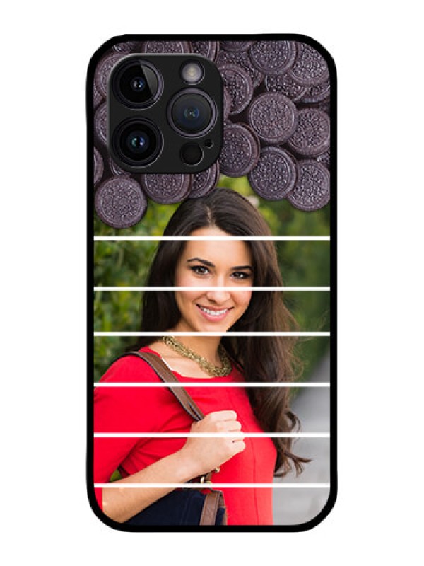 Custom iPhone 14 Pro Max Custom Metal Phone CaseWith Oreo Biscuit Design