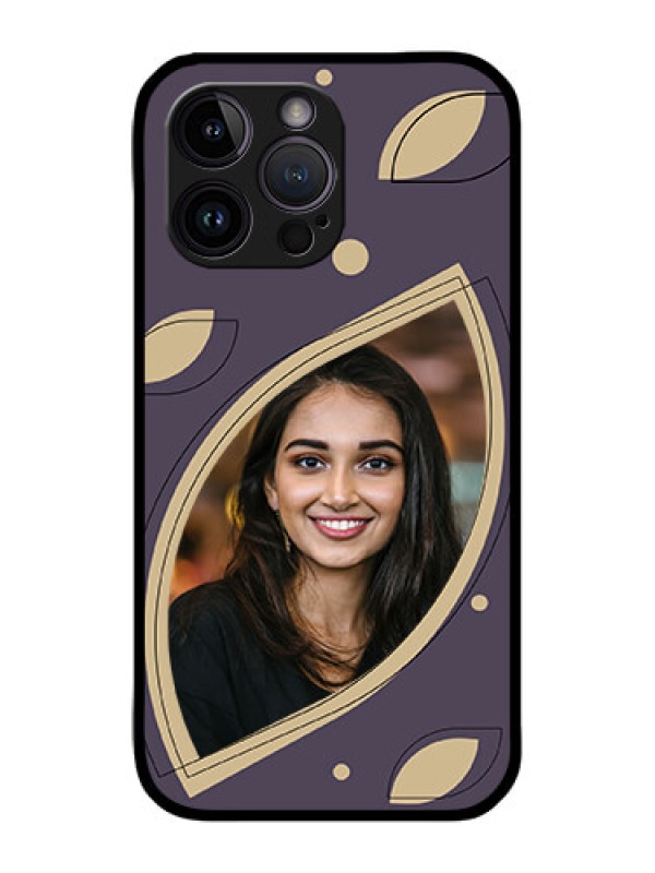 Custom iPhone 14 Pro Max Custom Metal Phone CaseFalling Leaf Design