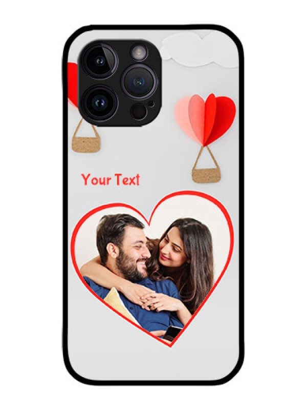 Custom iPhone 14 Pro Custom Metal Phone Case - Parachute Love Design