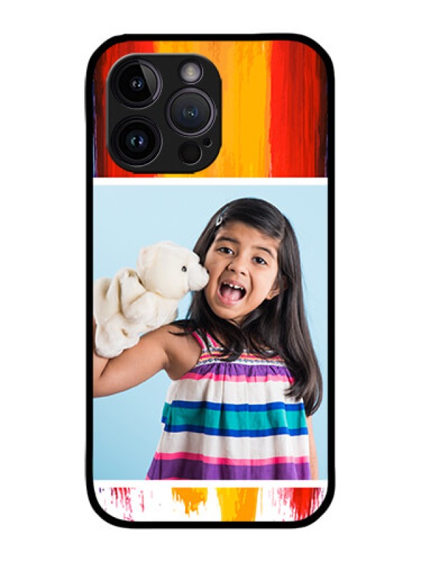 Custom iPhone 14 Pro Custom Metal Phone Case - Multi Color Design