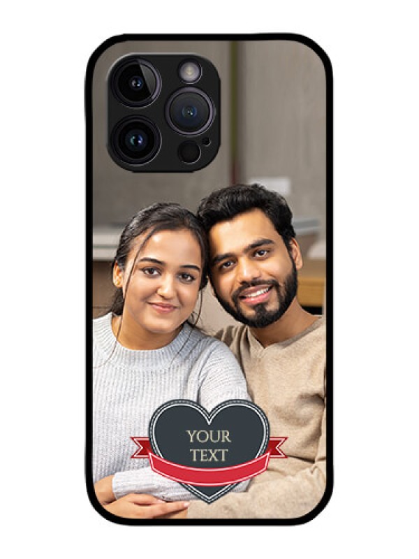 Custom iPhone 14 Pro Custom Metal Phone Case - Just Married Couple Design
