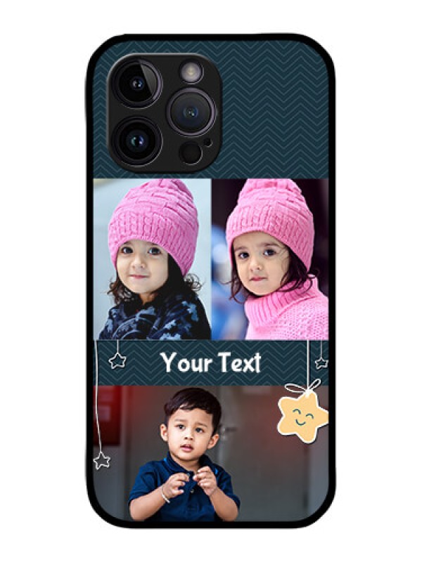 Custom iPhone 14 Pro Custom Metal Phone Case - Hanging Stars Design