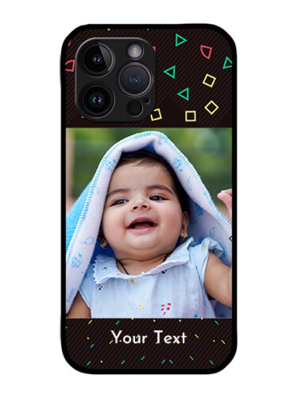 Custom iPhone 14 Pro Custom Metal Phone Case - With Confetti Birthday Design