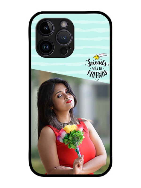 Custom iPhone 14 Pro Custom Metal Phone Case - Friends Picture Icon Design