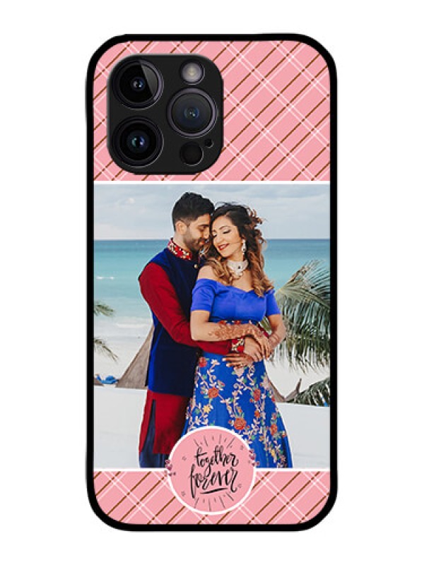 Custom iPhone 14 Pro Custom Metal Phone Case - Together Forever Design