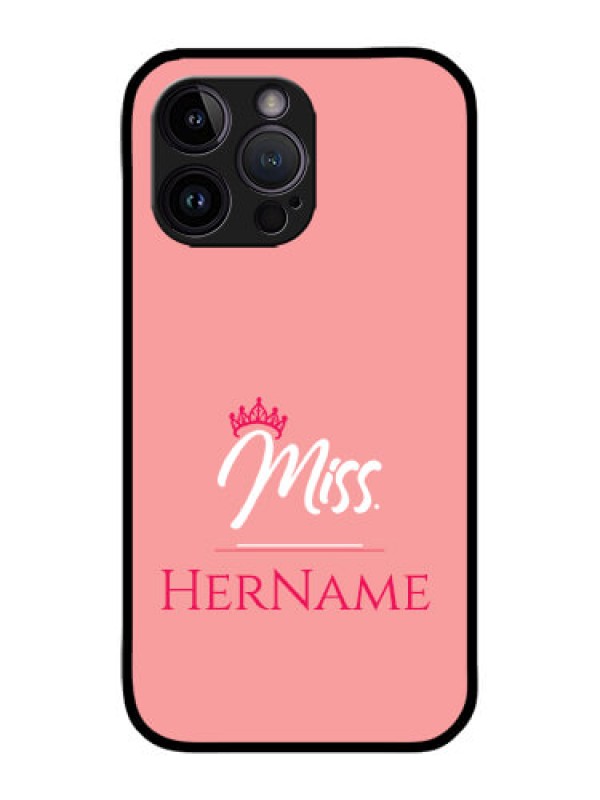 Custom iPhone 14 Pro Custom Metal Phone Case - Mrs With Name Design
