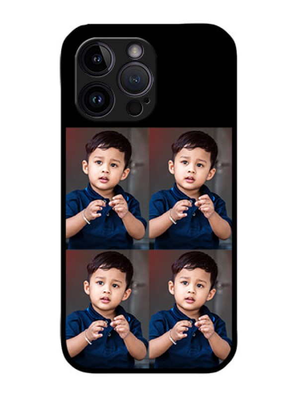 Custom iPhone 14 Pro Custom Metal Phone Case - 4 Image Holder Design