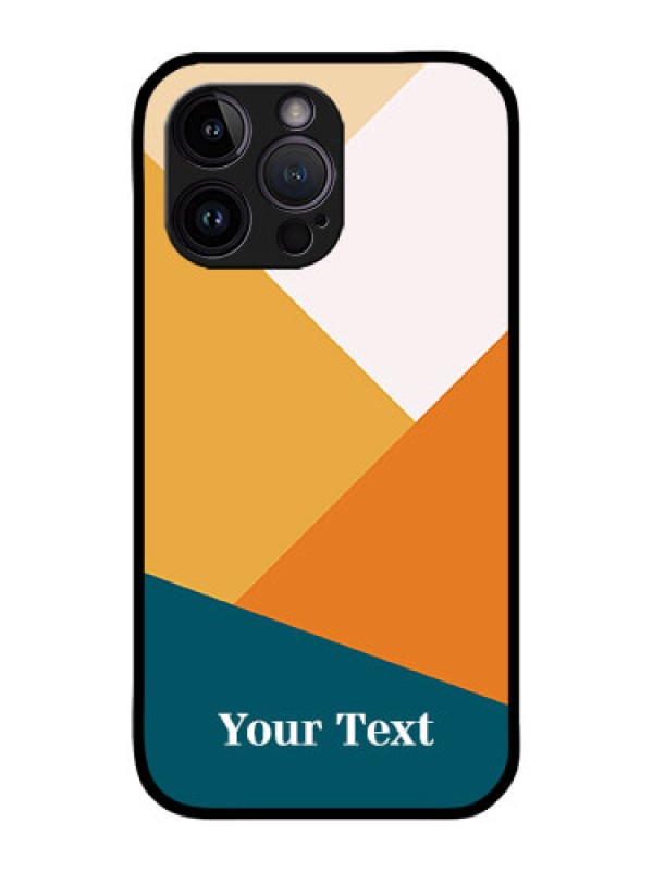 Custom iPhone 14 Pro Custom Metal Phone Case - Stacked Multi - Colour Design