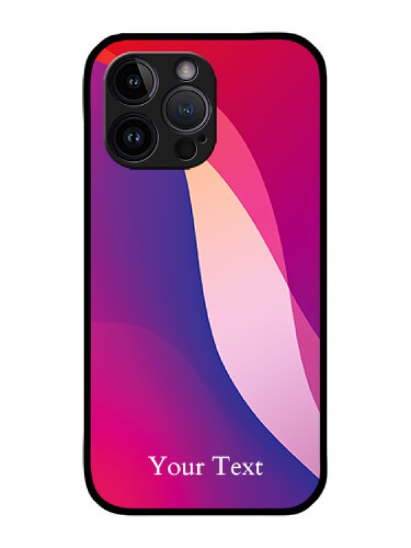 Custom iPhone 14 Pro Custom Metal Phone Case - Digital Abstract Overlap Design
