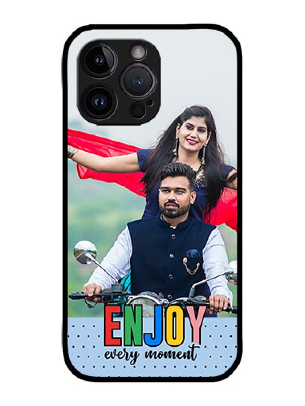 Custom iPhone 14 Pro Custom Metal Phone Case - Enjoy Every Moment Design