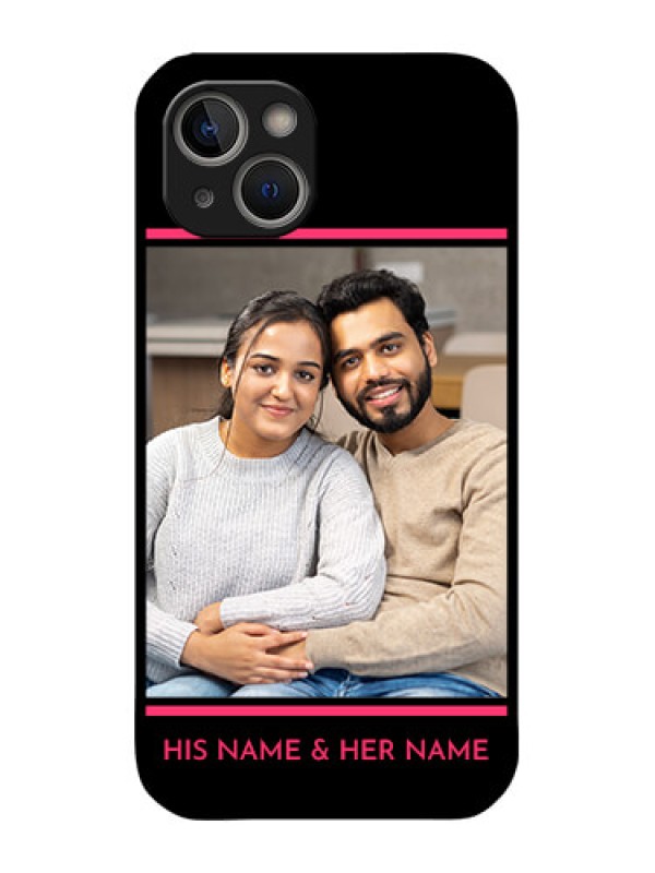 Custom iPhone 14 Custom Metal Phone Case - With Add Text Design