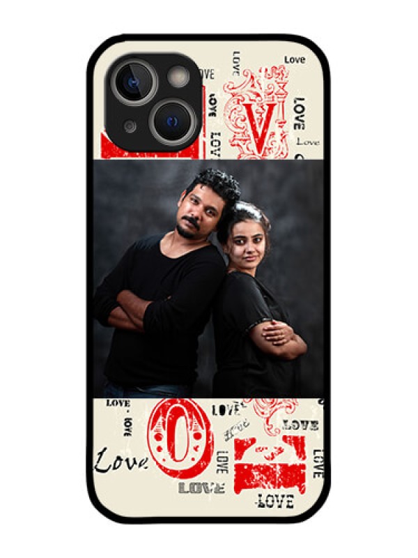 Custom iPhone 14 Custom Metal Phone Case - Trendy Love Design Case