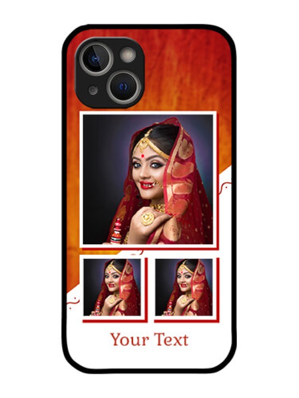 Custom iPhone 14 Custom Metal Phone Case - Wedding Memories Design