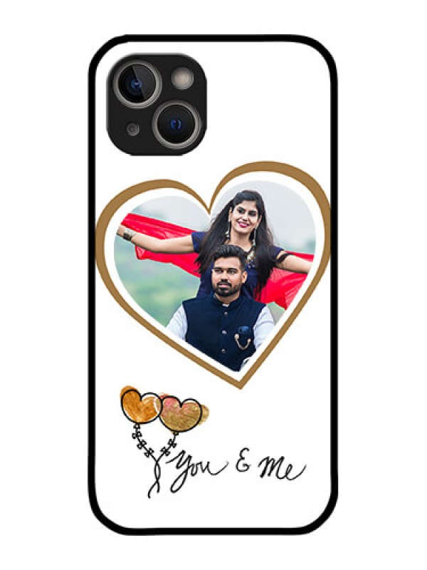 Custom iPhone 14 Custom Metal Phone Case - You and Me Design