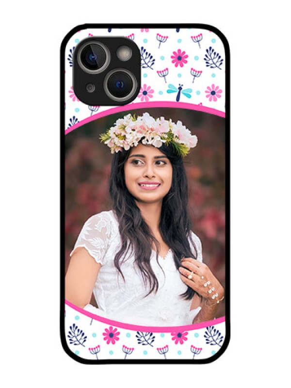 Custom iPhone 14 Custom Metal Phone Case - Colorful Flower Design