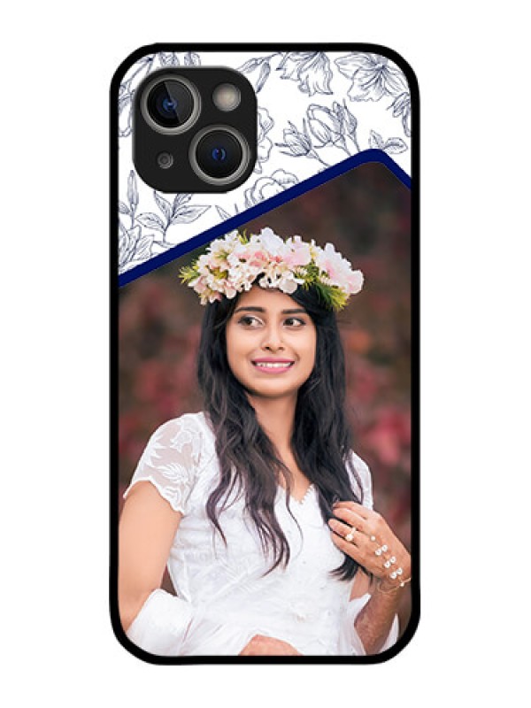Custom iPhone 14 Custom Metal Phone Case - Classy Floral Design